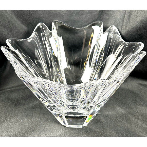 ORREFORS Sweden Crystal Orion Lars Hellsten Bowl Signed Vintage 1980's-10.25" - Picture 2 of 7